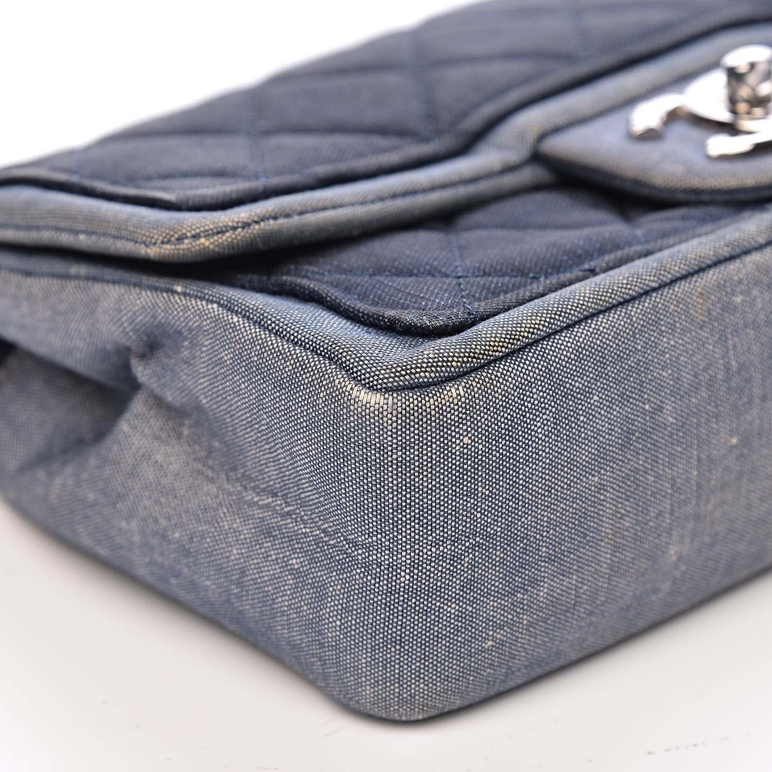Chanel Denim Quilted Small Medallion Flap Blue 8 of 12