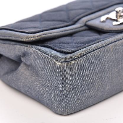 Chanel Denim Quilted Small Medallion Flap Blue 8 of 12
