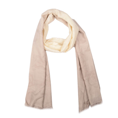 Chanel Cashmere Silk Ombre Camellia CC Scarf 1 of 4