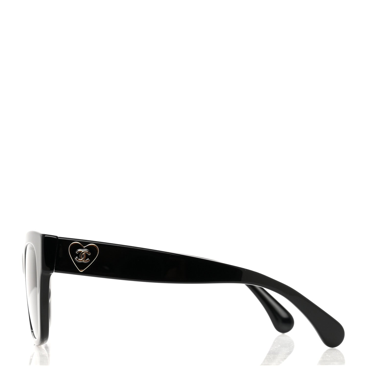 Chanel Acetate Square CC Heart Sunglasses 5478-A Black 3 of 9