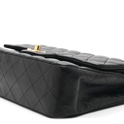 Chanel Lambskin Quilted Medium Double Flap Black 10 of 10