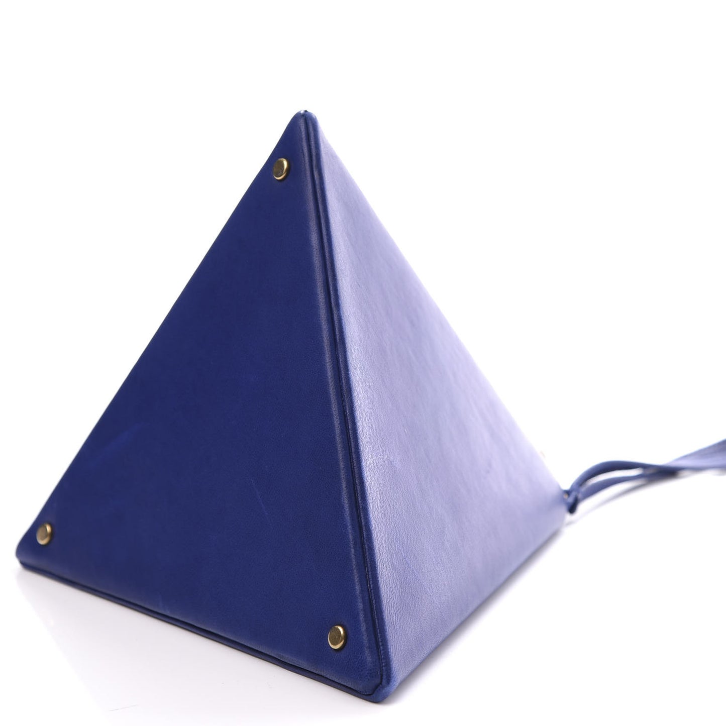 Lambskin Pyramid Clutch Blue