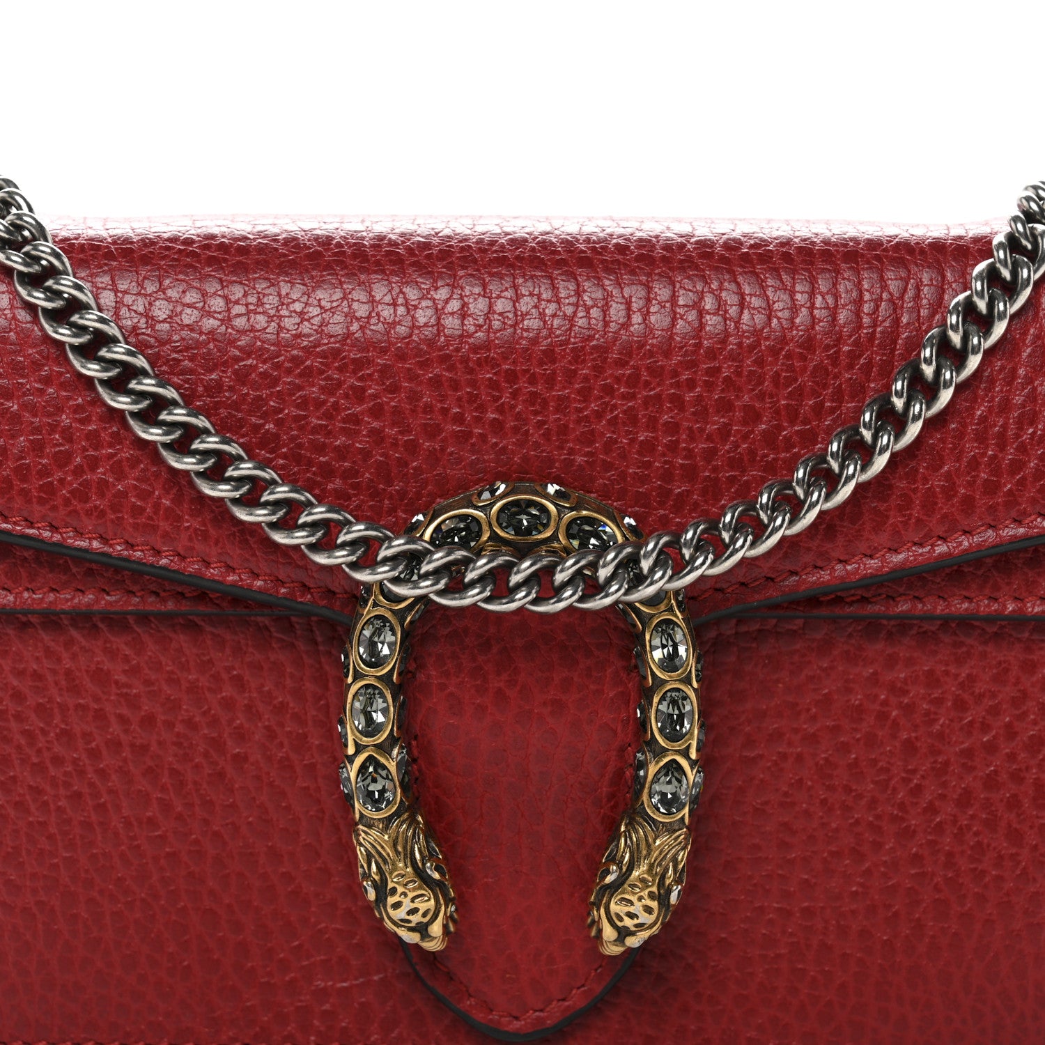 Gucci Calfskin Super Mini Dionysus Shoulder Bag Hibiscus Red 7 of 10