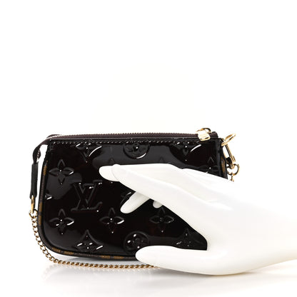 Louis Vuitton Vernis Monogram Mini Pochette Accessories Amarante 2 of 10