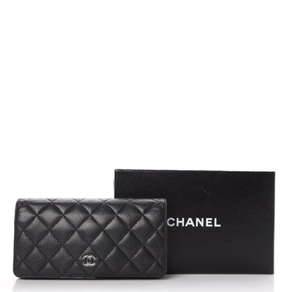 Chanel Caviar Quilted Yen Wallet Black 9 of 9