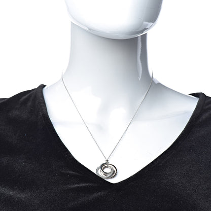Tiffany Sterling Silver Rubedo Small Interlocking Circles Pendant Necklace 2 of 10