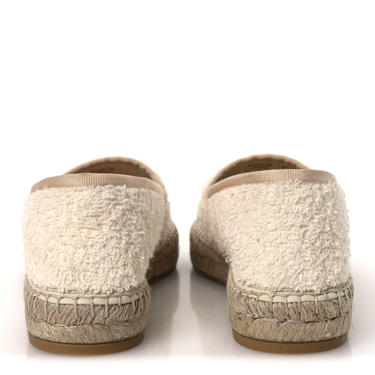 Gucci Terry Cloth Interlocking G Espadrilles 38.5 Ivory Dusty White Beige 6 of 11