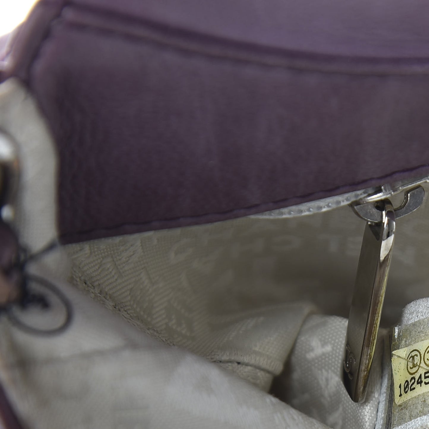 Lambskin Quilted Small Single Flap Bag Purple