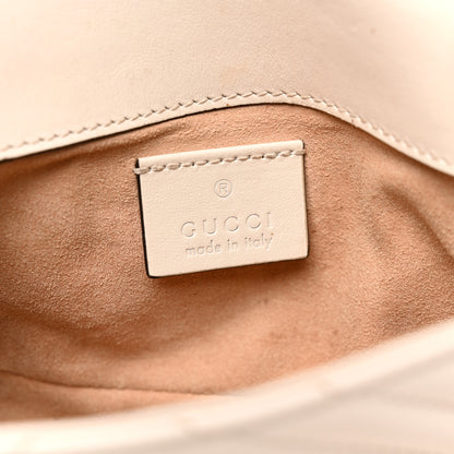 Gucci Calfskin Matelasse Super Mini GG Marmont Shoulder Bag White 6 of 14