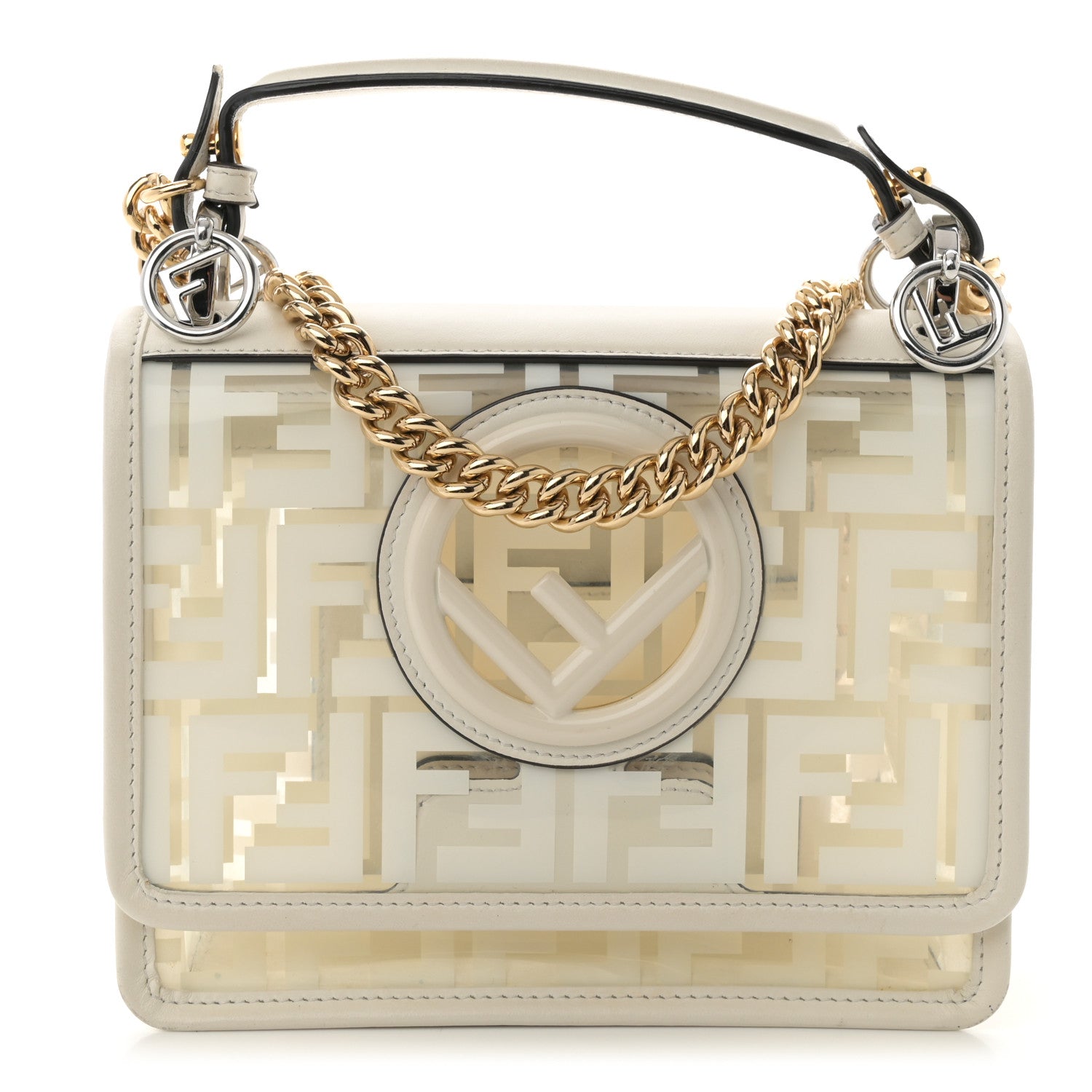 Fendi TPU FF Vitello Century F is Fendi Small Kan I Shoulder Bag White 1 of 9