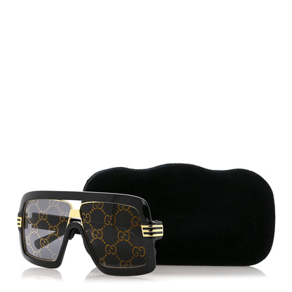 Gucci Acetate Shield GG0900S Sunglasses Black 7 of 7
