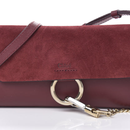 Chloe Suede Calfskin Mini Faye Shoulder Bag Plum Purple 8 of 13