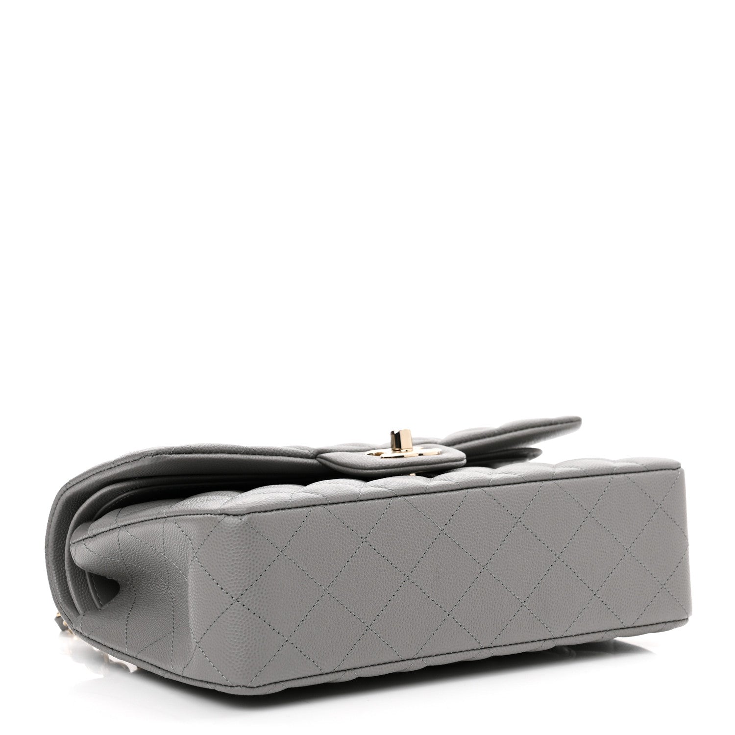 Chanel Caviar Quilted Small Double Flap Grey 4 of 10