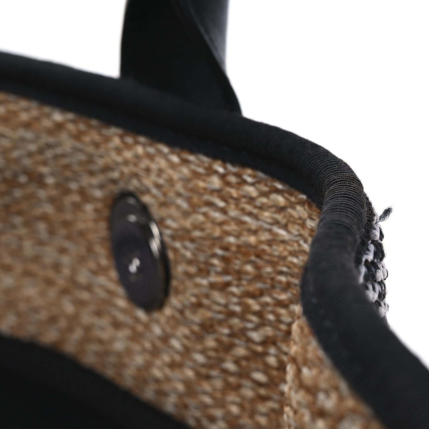 Chanel Woven Straw Raffia Logo Tote Blue Beige 12 of 12