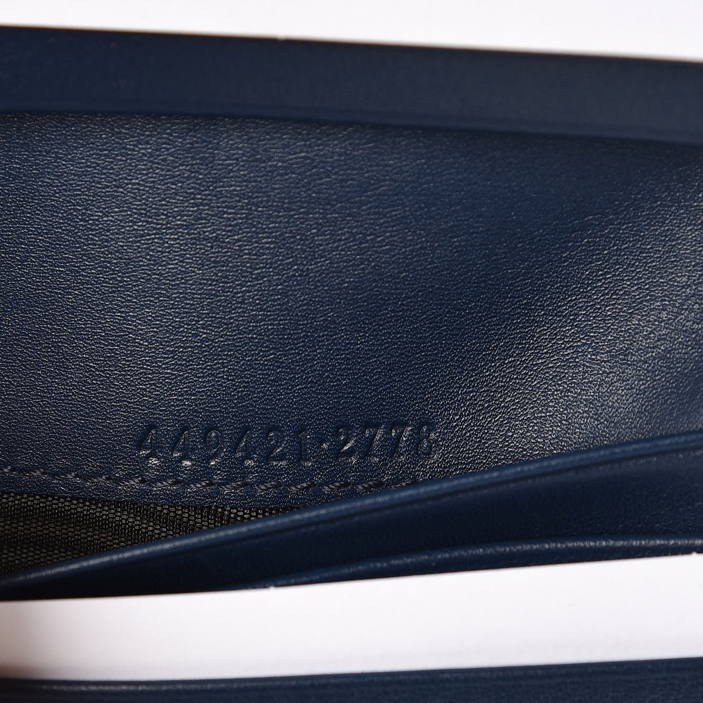 Calfskin Matelasse GucciGhost GG Marmont Card Case Blue Agata Hibiscus Red
