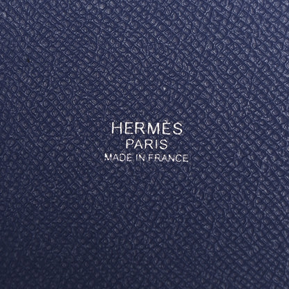 Hermes Epsom Tressage De Cuir Picotin Lock 18 PM Bleu Brighton Capucine Bleu Saphir 6 of 9