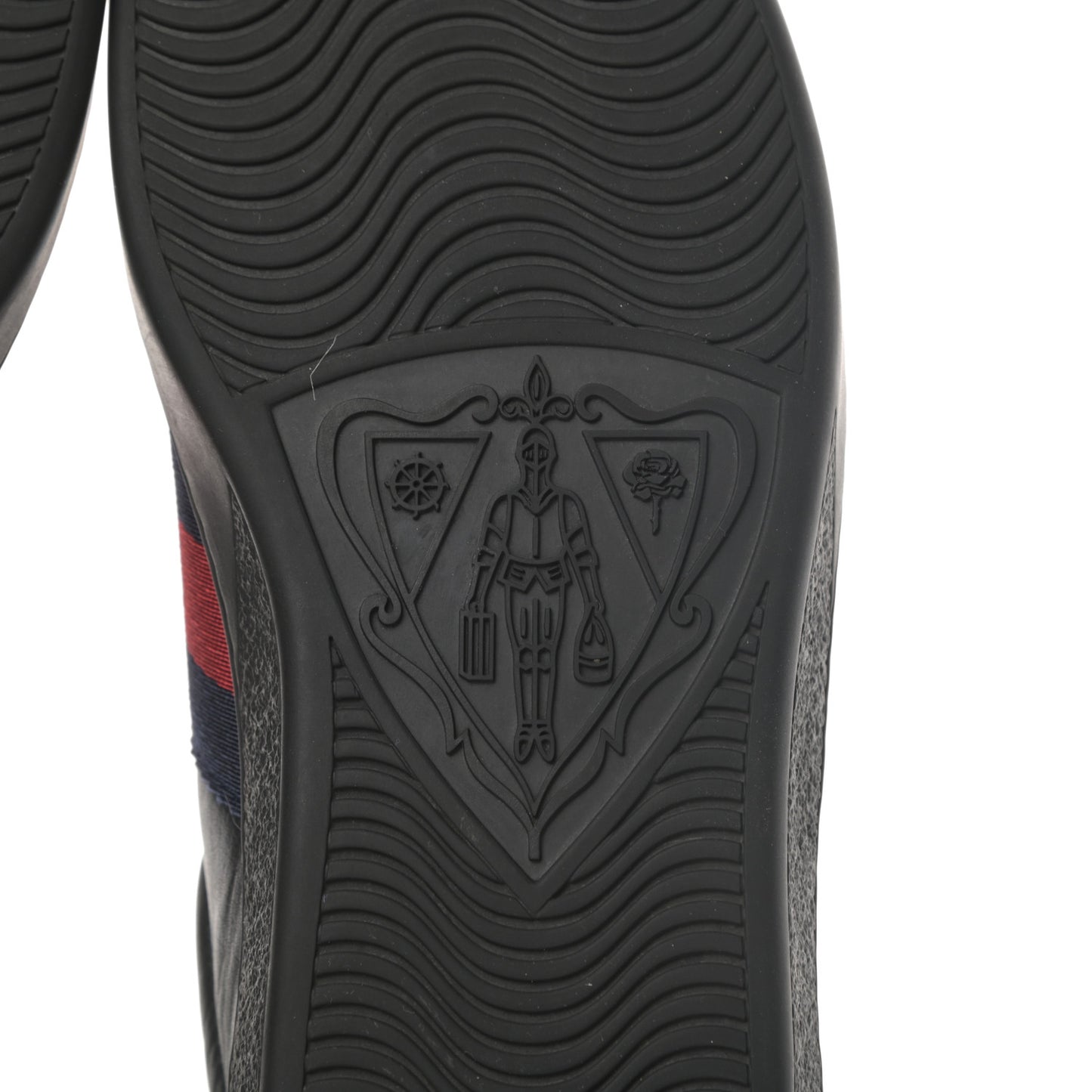Miro Soft Calfskin Laminated Ayers Web Bee Embroidered Mens Ace Sneakers 6.5 Black Red Flame Night