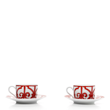 Hermes Porcelain Balcon du Guadalquivir Breakfast Cup And Saucer Set Of 2 2 of 11