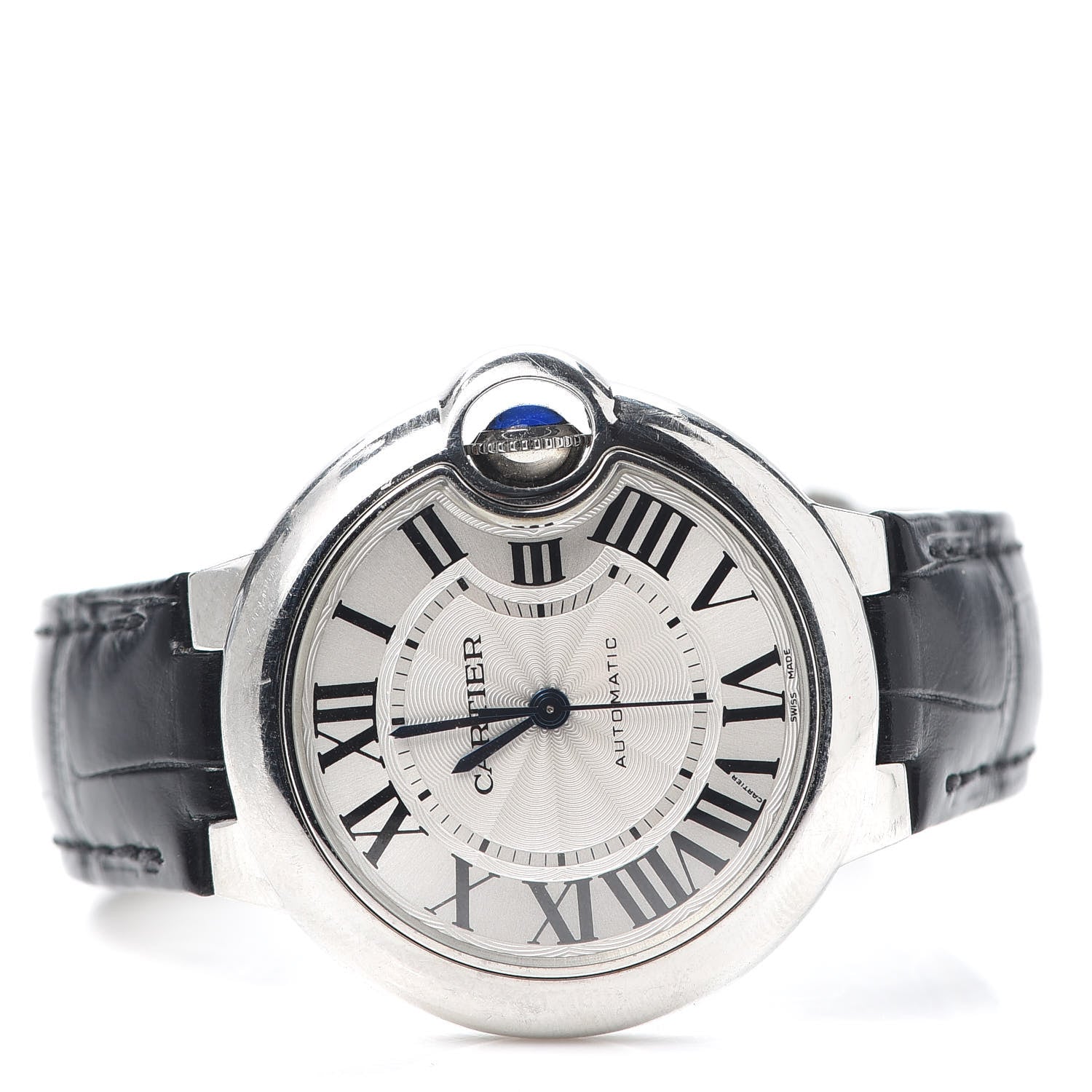 Cartier Stainless Steel Alligator 33mm Ballon Bleu De Cartier Automatic Watch 2 of 6