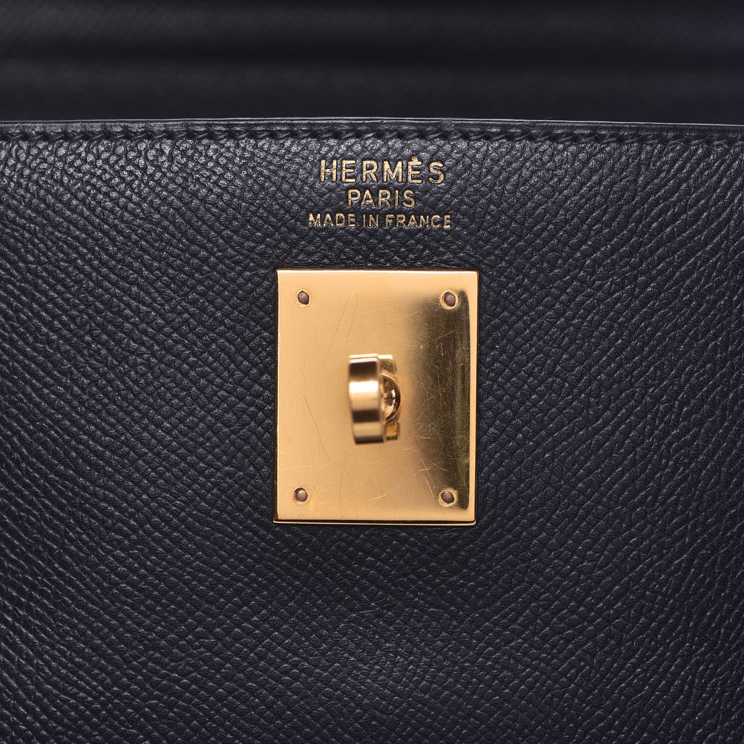 Hermes Courchevel Kelly Retourne 35 Bleu Marine 27 of 44