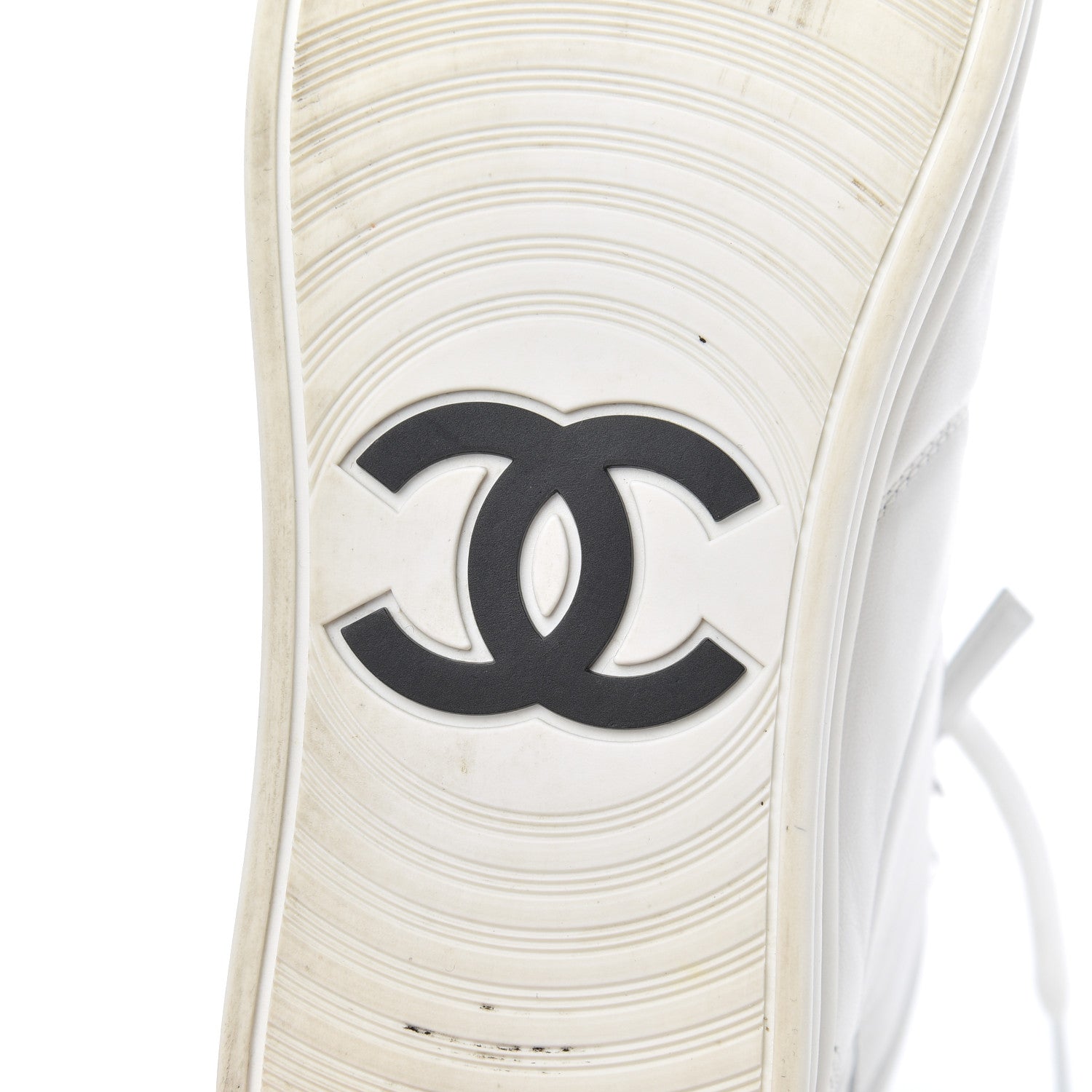 Chanel Calfskin High Top CC Sneakers 36 White 7 of 21