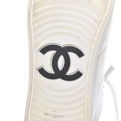 Chanel Calfskin High Top CC Sneakers 36 White 7 of 21