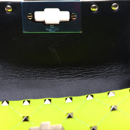 Valentino Garavani Calfskin Micro Rockstud Spike Shoulder Bag Lime 10 of 11