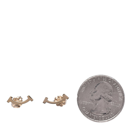 Tiffany 18K Yellow Gold T Smile Stud Earrings 2 of 5