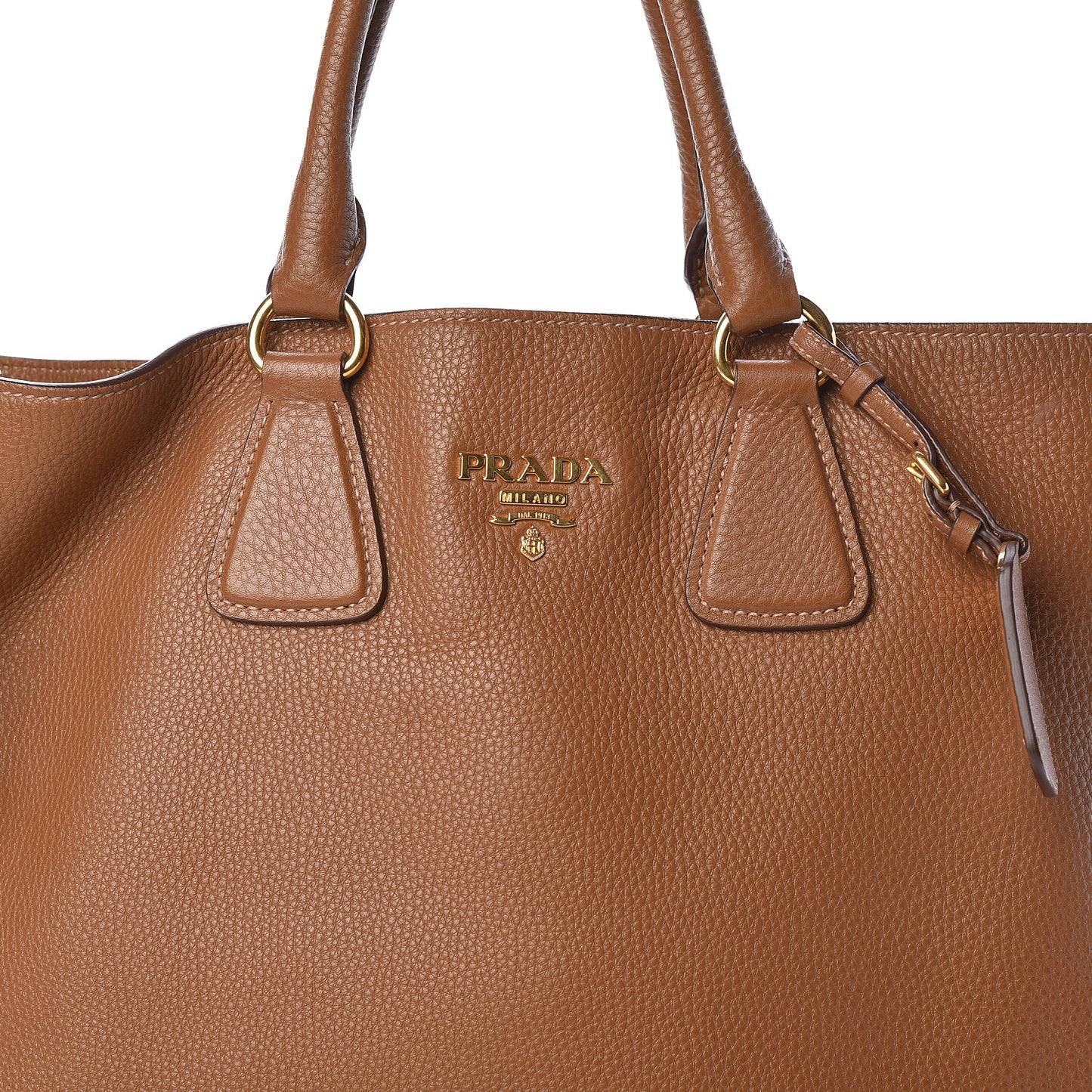 Vitello Daino Side Zip Tote Cannella