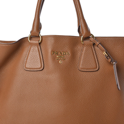 Prada Vitello Daino Side Zip Tote Cannella 10 of 10
