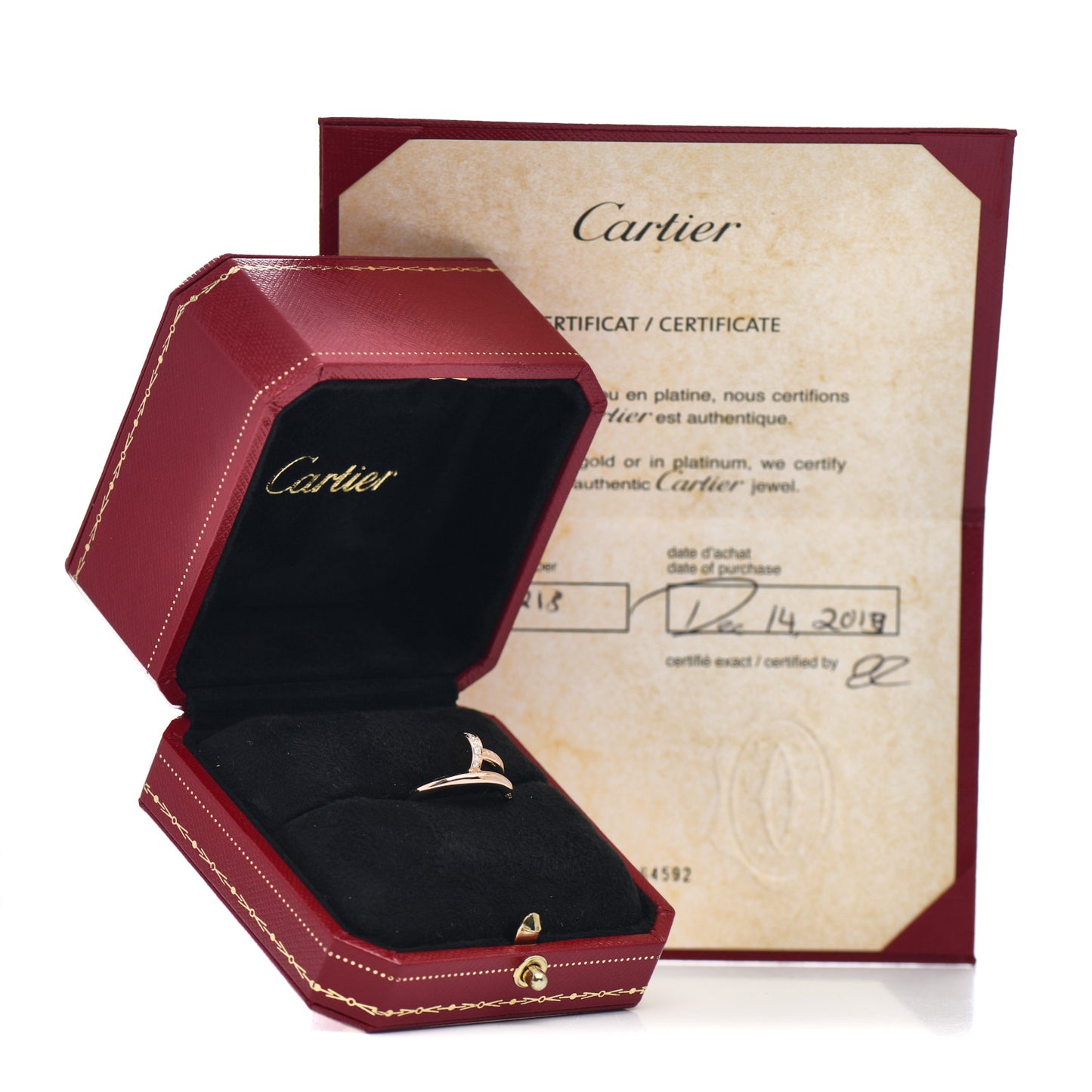 18K Pink Gold Diamond Juste Un Clou Ring 48 4.5
