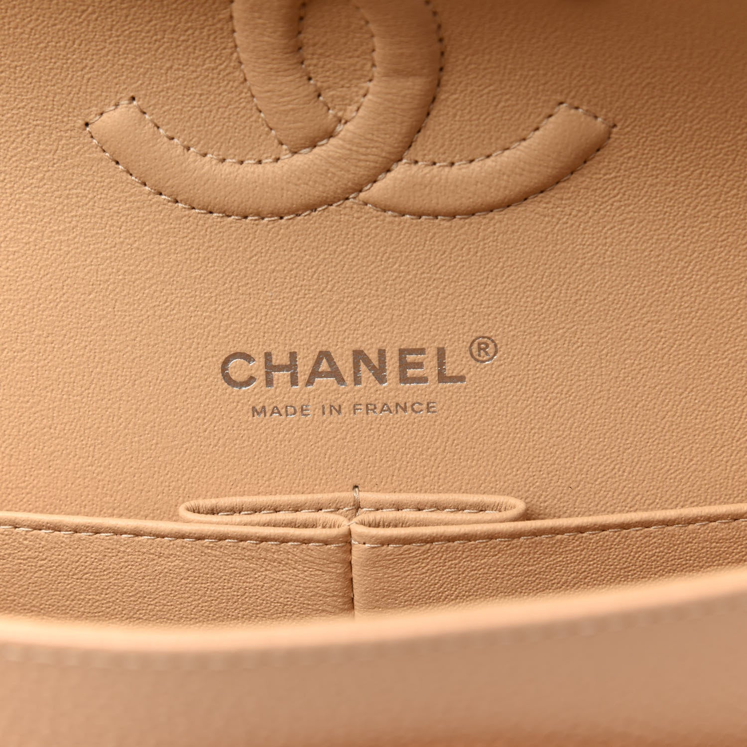 Chanel Caviar Quilted Medium Double Flap Beige Clair 8 of 11