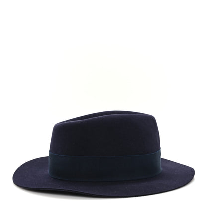 Hermes Felt Calfskin Balthazar Hat 59 Marine 6 of 9