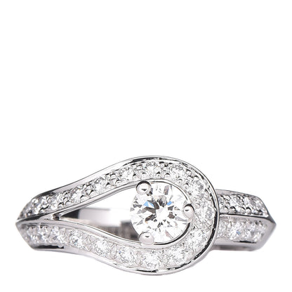 Van Cleef & Arpels Platinum Diamond .30ct Couture Solitaire Ring 50/5.25 1 of 17