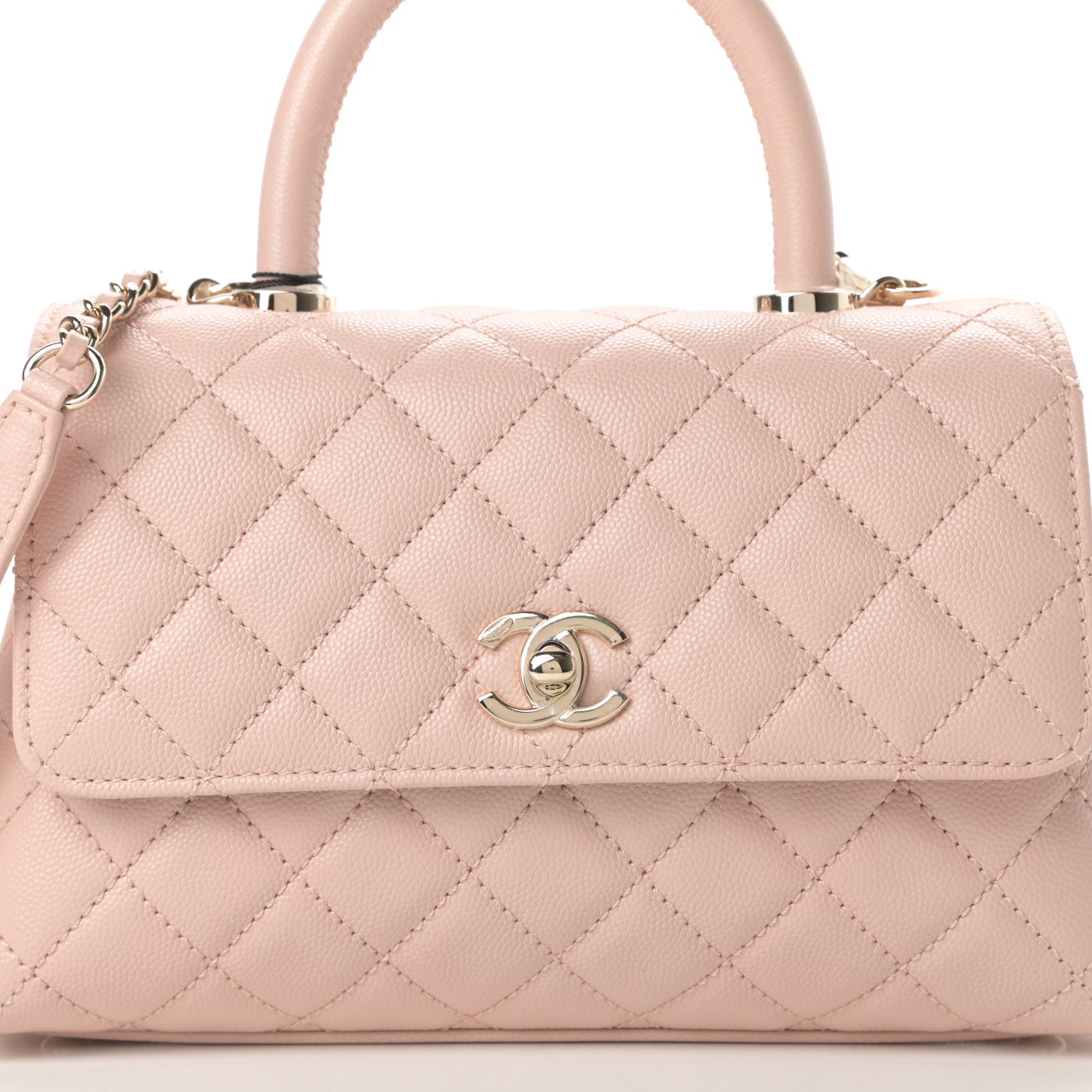 Chanel Caviar Quilted Mini Coco Handle Flap Light Pink 8 of 11