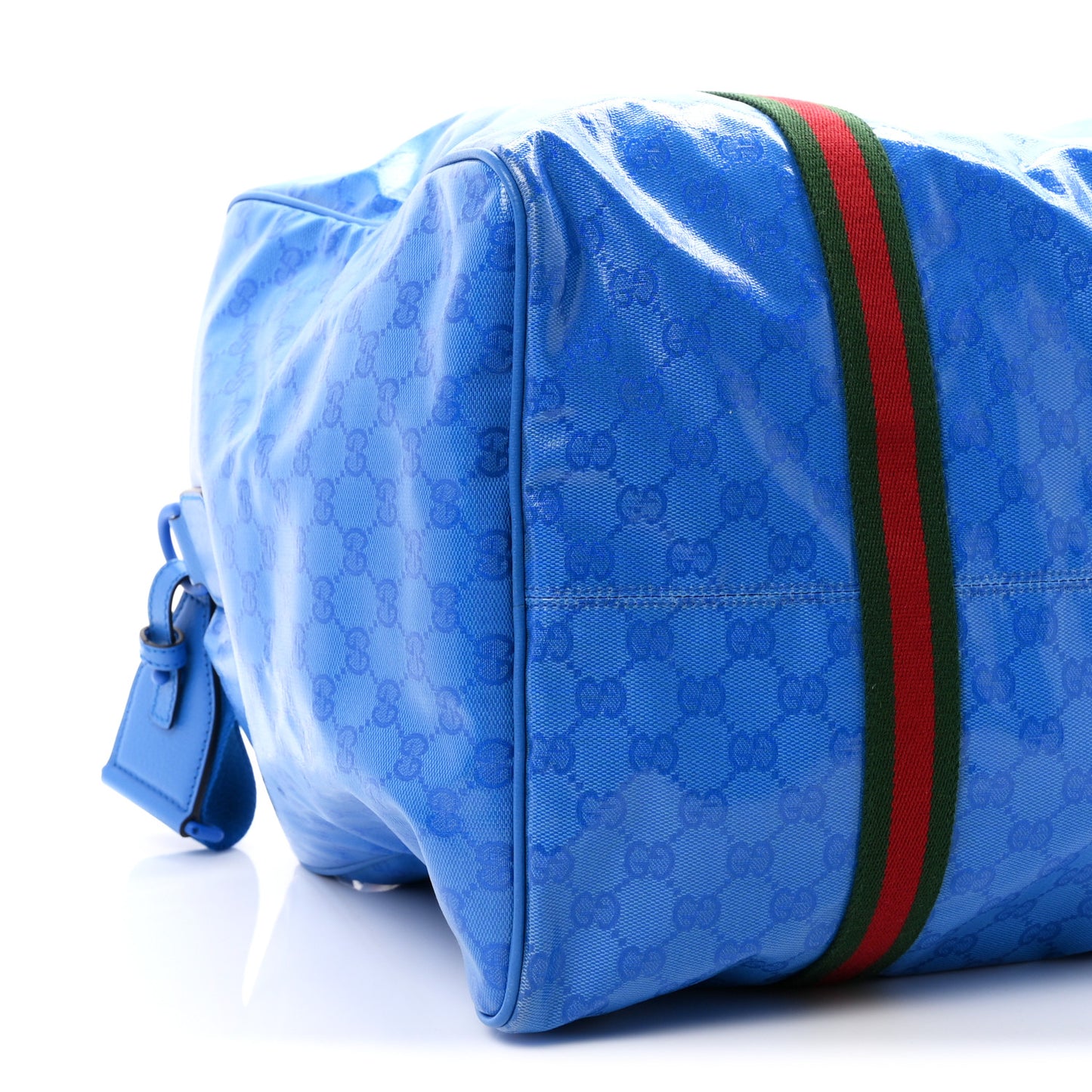 Crystal Monogram Web Medium Duffle Bag Blue