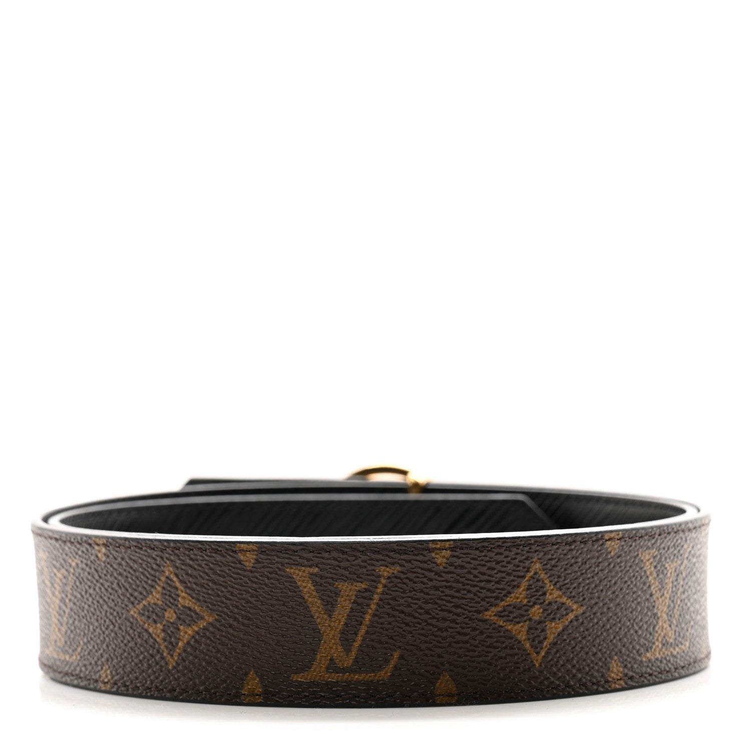 Louis Vuitton Monogram Epi 35mm LV Circle Reversible Belt 85 34 Black 3 of 9