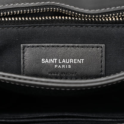 Saint Laurent Calfskin Y Quilted Monogram Toy Loulou Crossbody Bag Storm 6 of 10