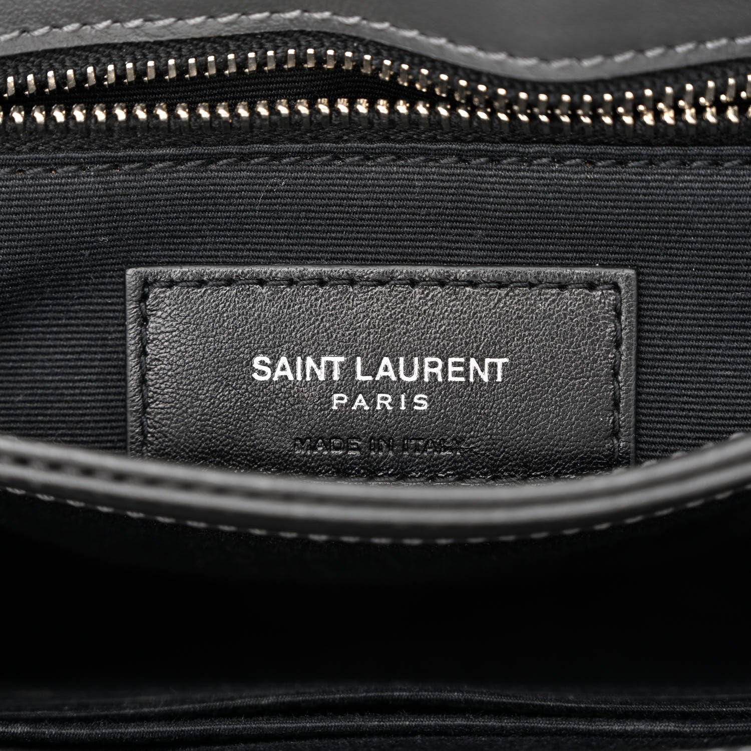 Saint Laurent Calfskin Y Quilted Monogram Toy Loulou Crossbody Bag Storm 6 of 10