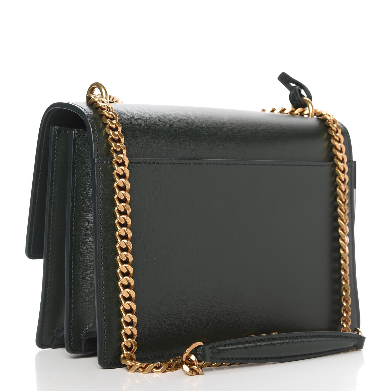 Saint Laurent Calfskin Medium Monogram Sunset New Vert Fonce 3 of 10