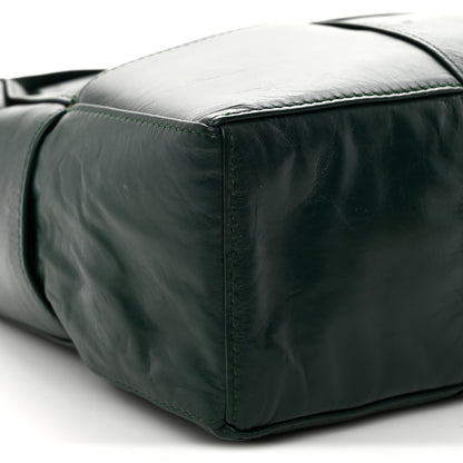 Bottega Veneta Paper Calfskin Maxi Intreccio Medium Arco Camera Bag Emerald Green 9 of 12