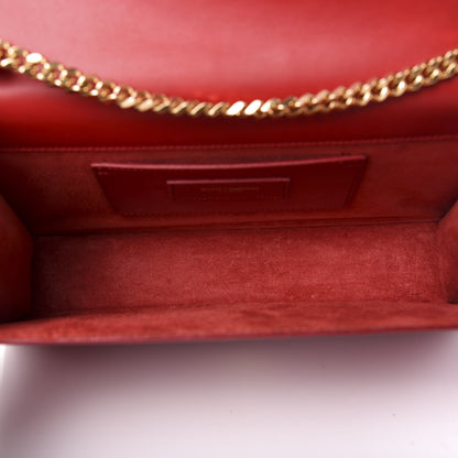 Saint Laurent Smooth Calfskin Medium Classic Monogram Kate Tassel Satchel Lipstick Red 5 of 11