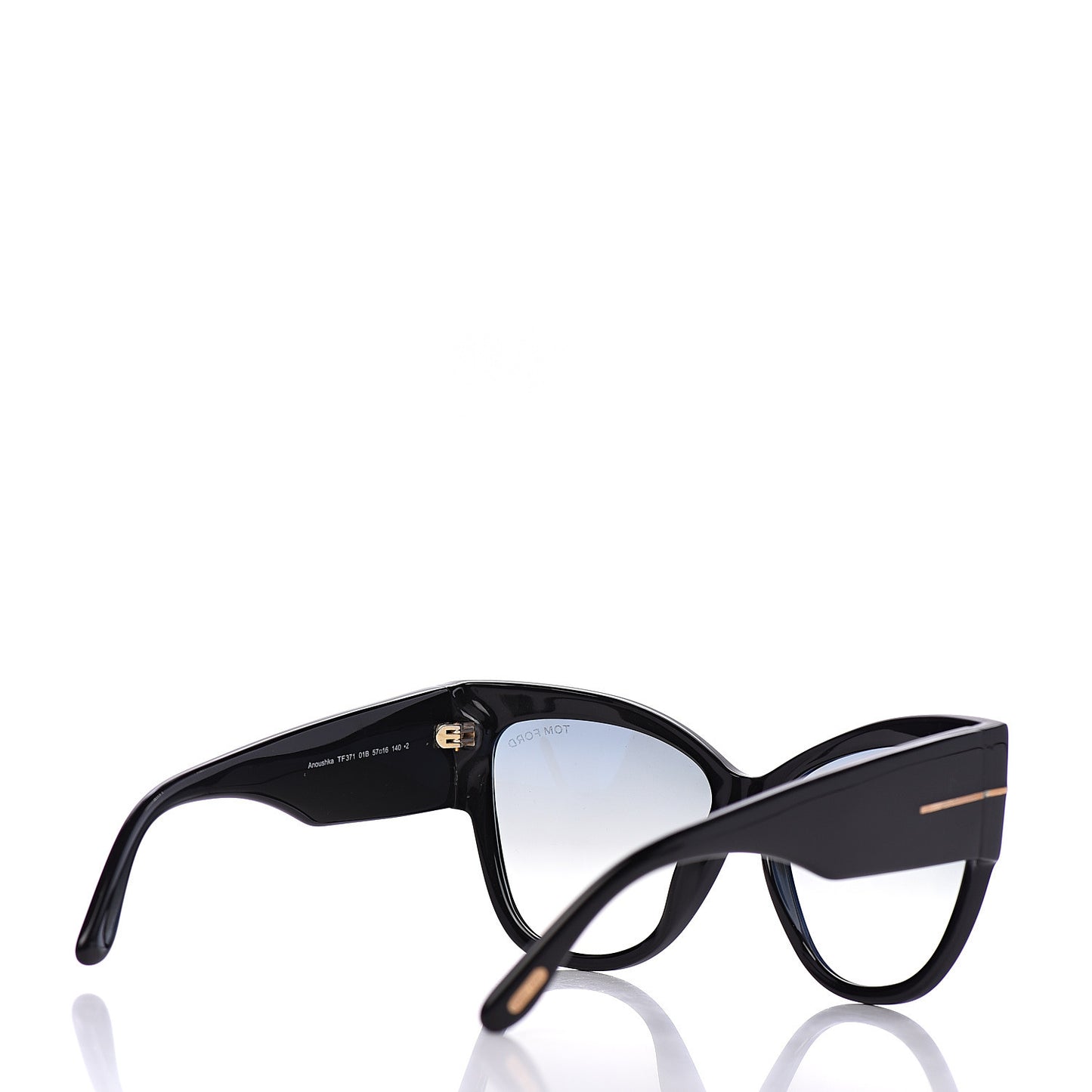Acetate Anoushka Cat Eye Sunglasses TF371 Black