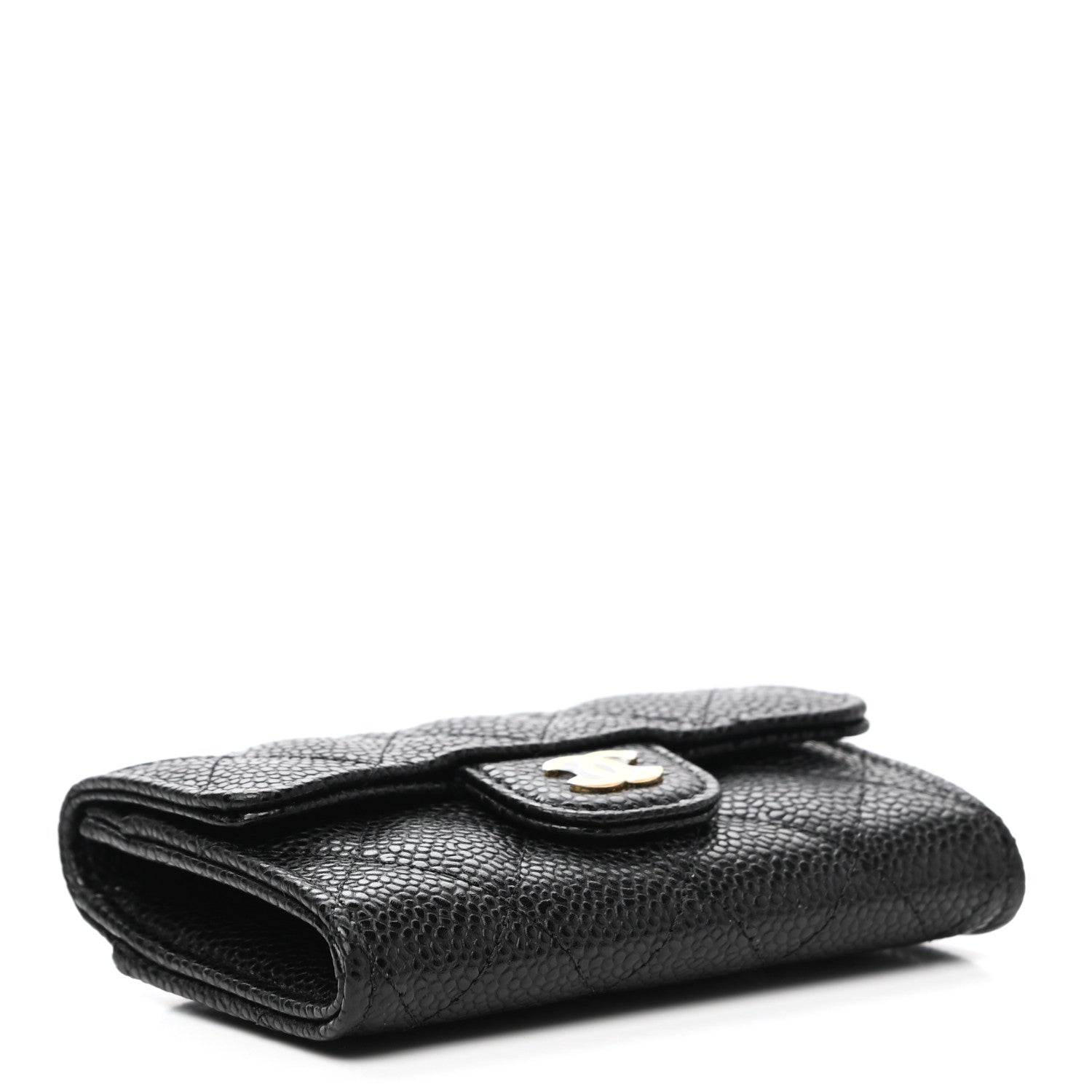Chanel Caviar Quilted Flap Card Holder Wallet Black 4 of 8