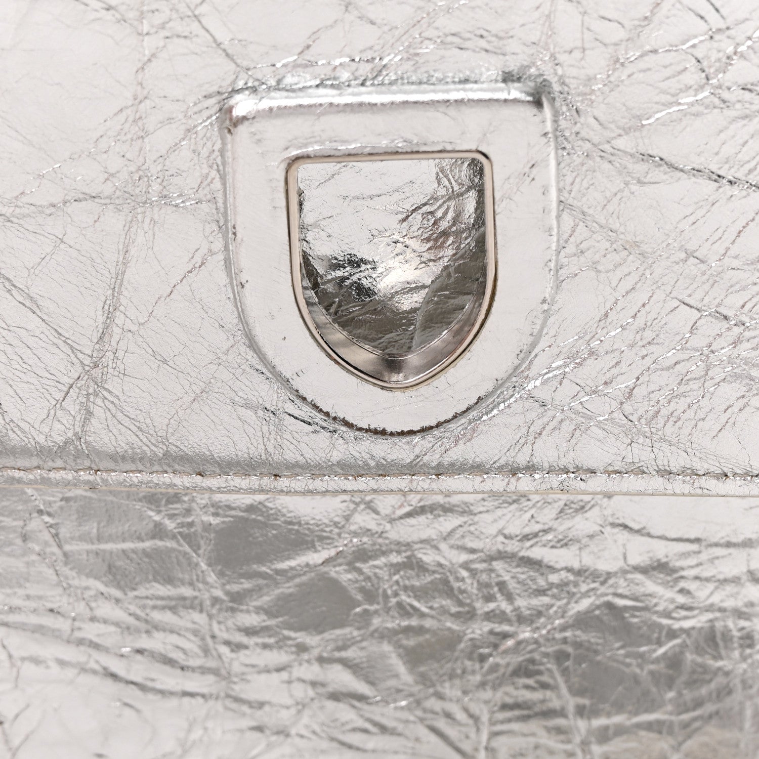 Christian Dior Metallic Calfskin Medium Diorever Flap Silver 22 of 22