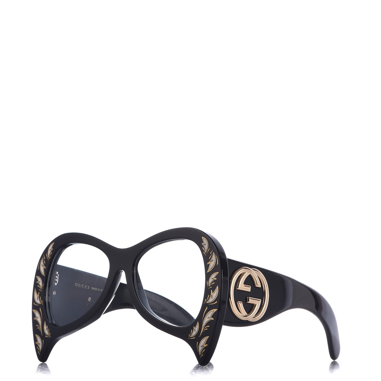 Gucci Pearl Oversized Sunglasses GG0143S Black 1 of 6