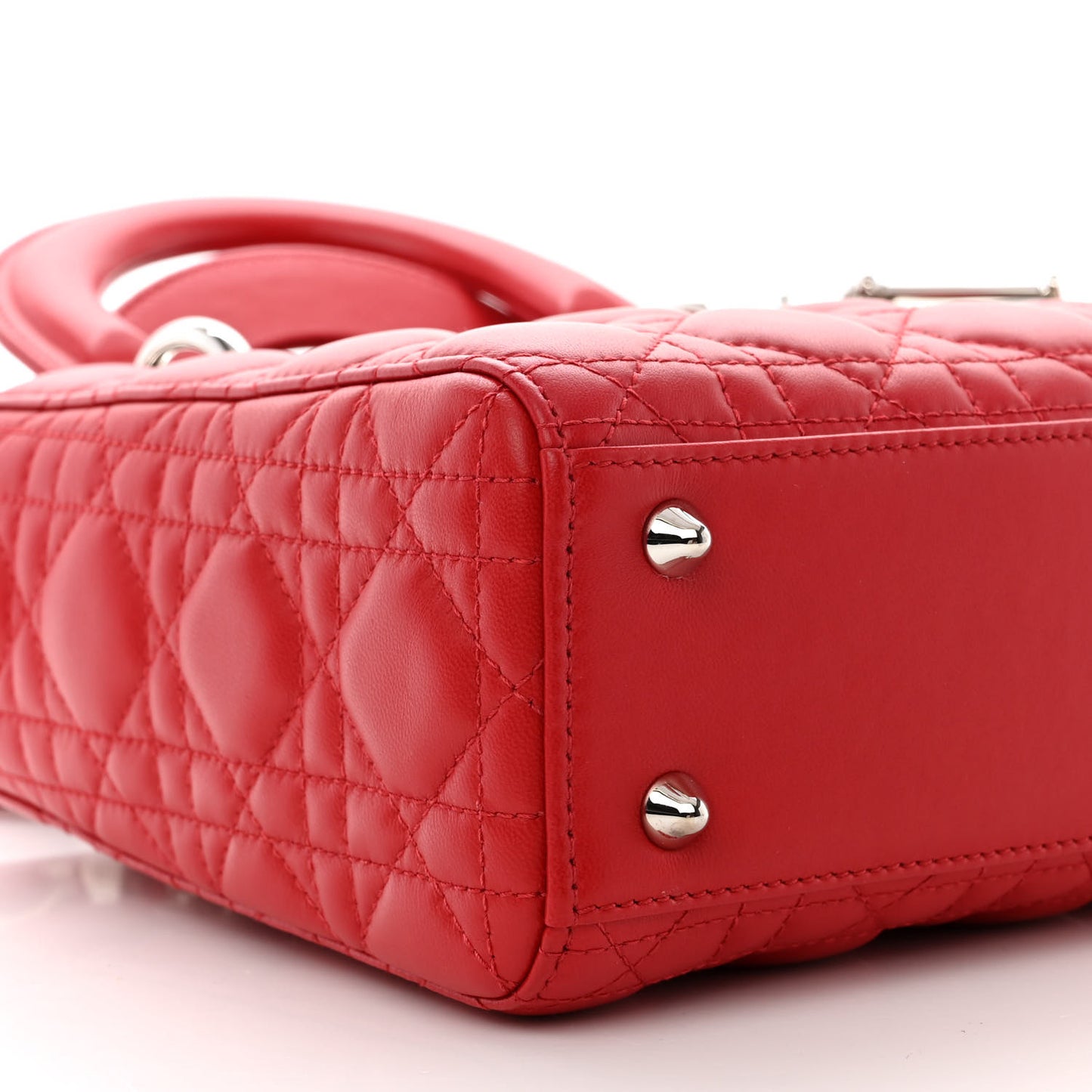 Lambskin Cannage Small My ABCDior Lady Dior Red
