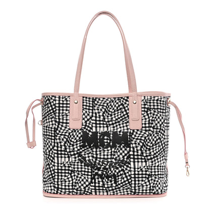 MCM Visetos Medium Liz Reversible Shopper Tote Soft Pink 3 of 15