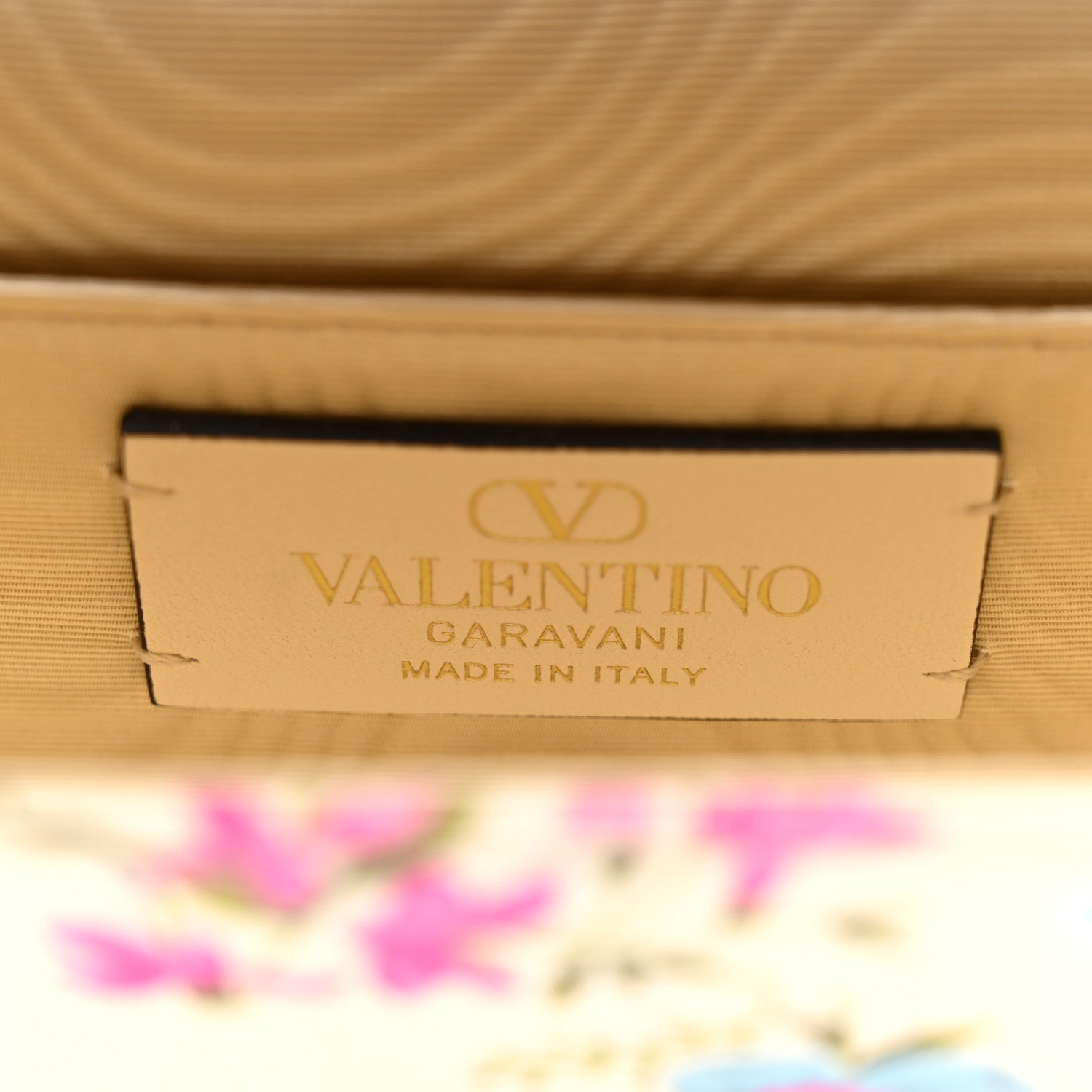 Valentino Garavani Satin Moire Floral Vlogo Loco Shoulder Bag White Multicolor 5 of 8
