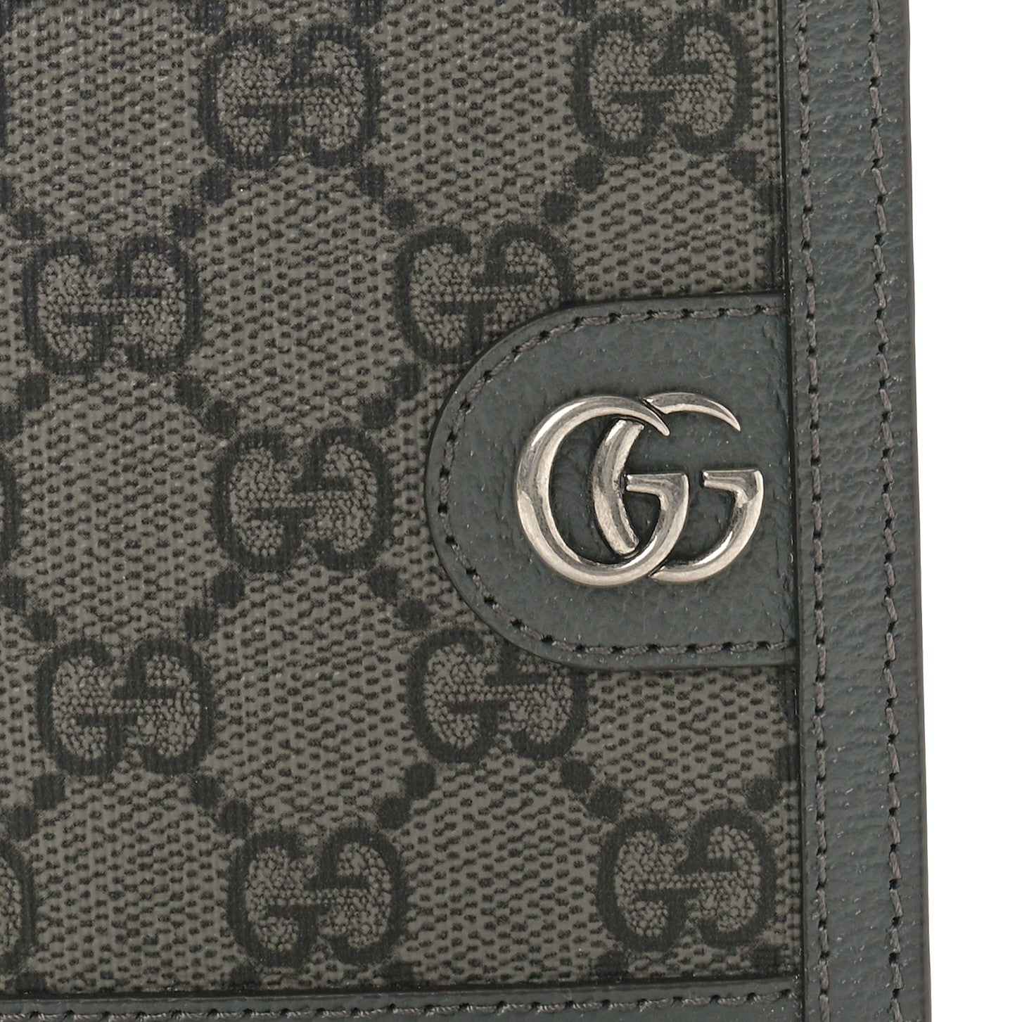 Gucci GG Supreme Monogram Calfskin Ophidia Bi-Fold Wallet Grey 7 of 8